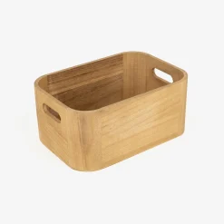Cesta de madera Kiri 24x16x11cm^Casa Viva Discount