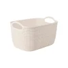 Cesta de polipropileno beige Badet 35x29x13cm^Casa Viva Online