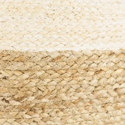 Cesta de yute blanca y natural Vide Ø30x28cm^Casa Viva Best