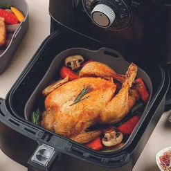 Cesta freidora de silicona gris 19x19x9cm^Casa Viva Discount