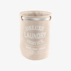 Cesta para ropa de tela y aluminio Laundry Ø37x50cm^Casa Viva Best