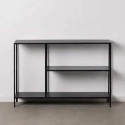 Consola de acero negro acero Calista 120,50x30x81,30cm^Casa Viva Online