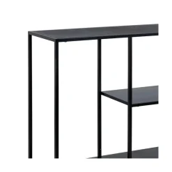 Consola de acero negro acero Calista 120,50x30x81,30cm^Casa Viva Online