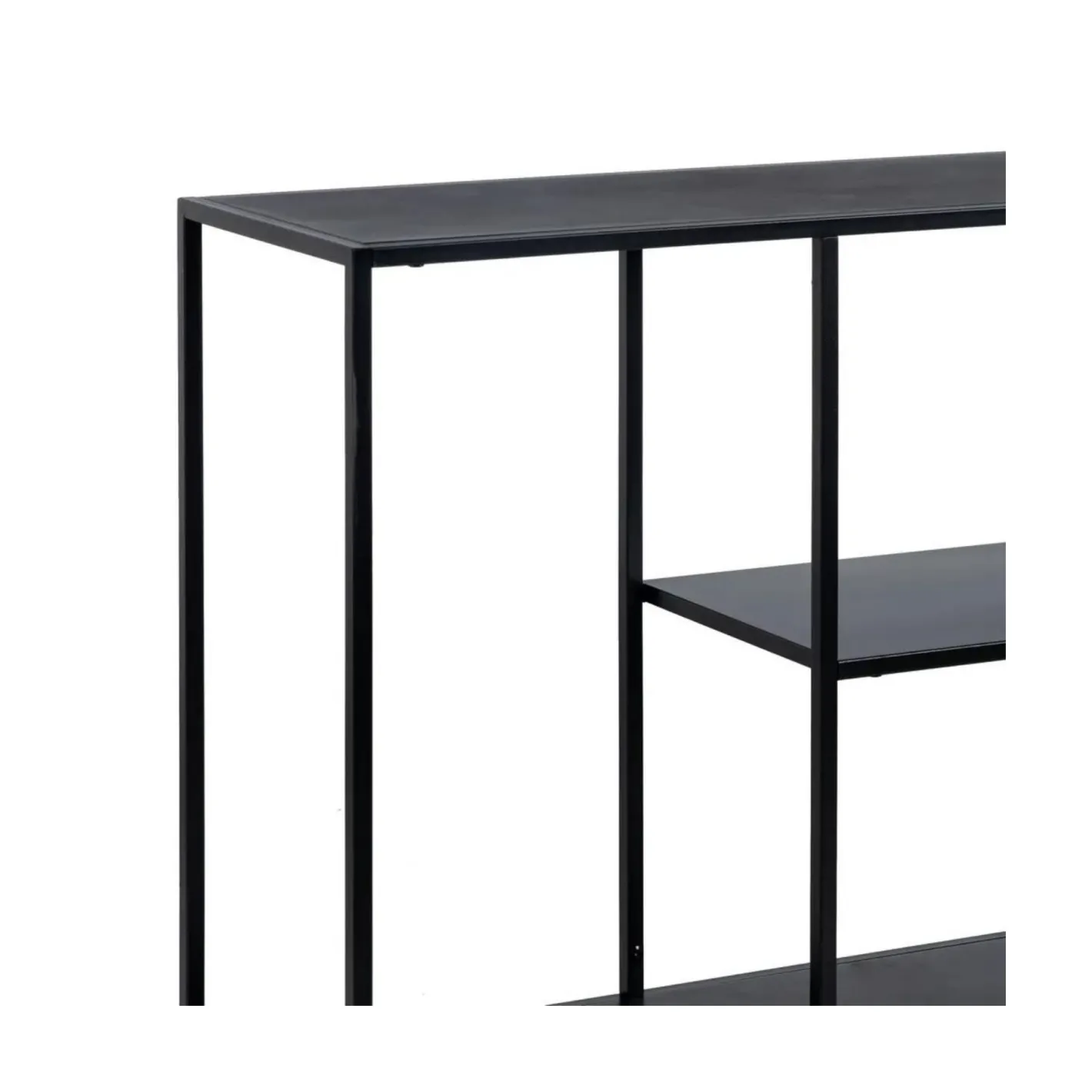 Consola de acero negro acero Calista 120,50x30x81,30cm^Casa Viva Online