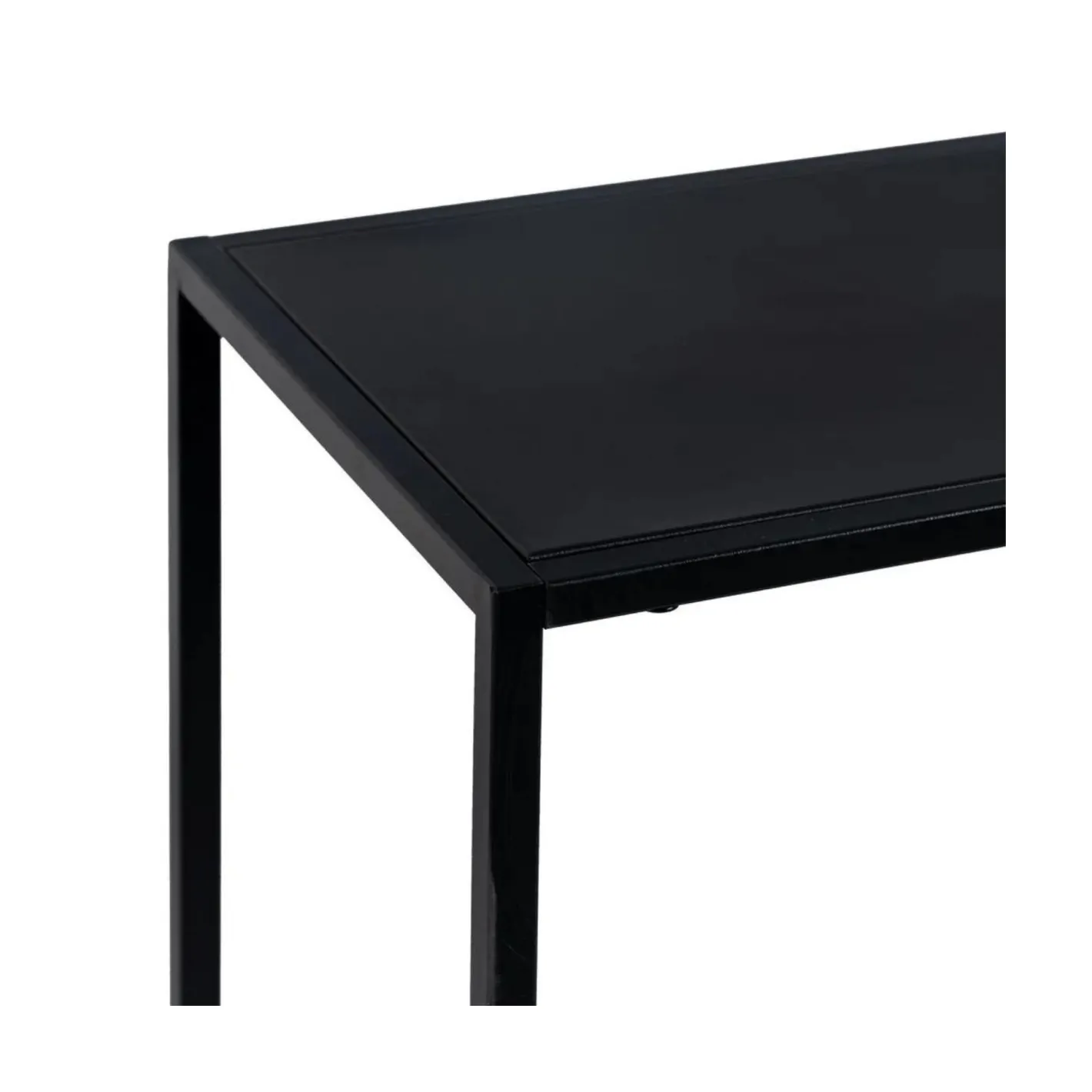 Consola de acero negro acero Calista 120,50x30x81,30cm^Casa Viva Online