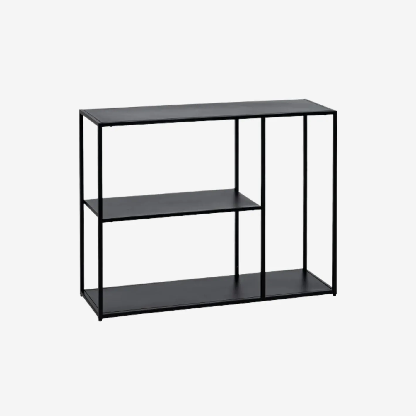 Consola de acero negro Calista 100x30x81cm^Casa Viva Discount