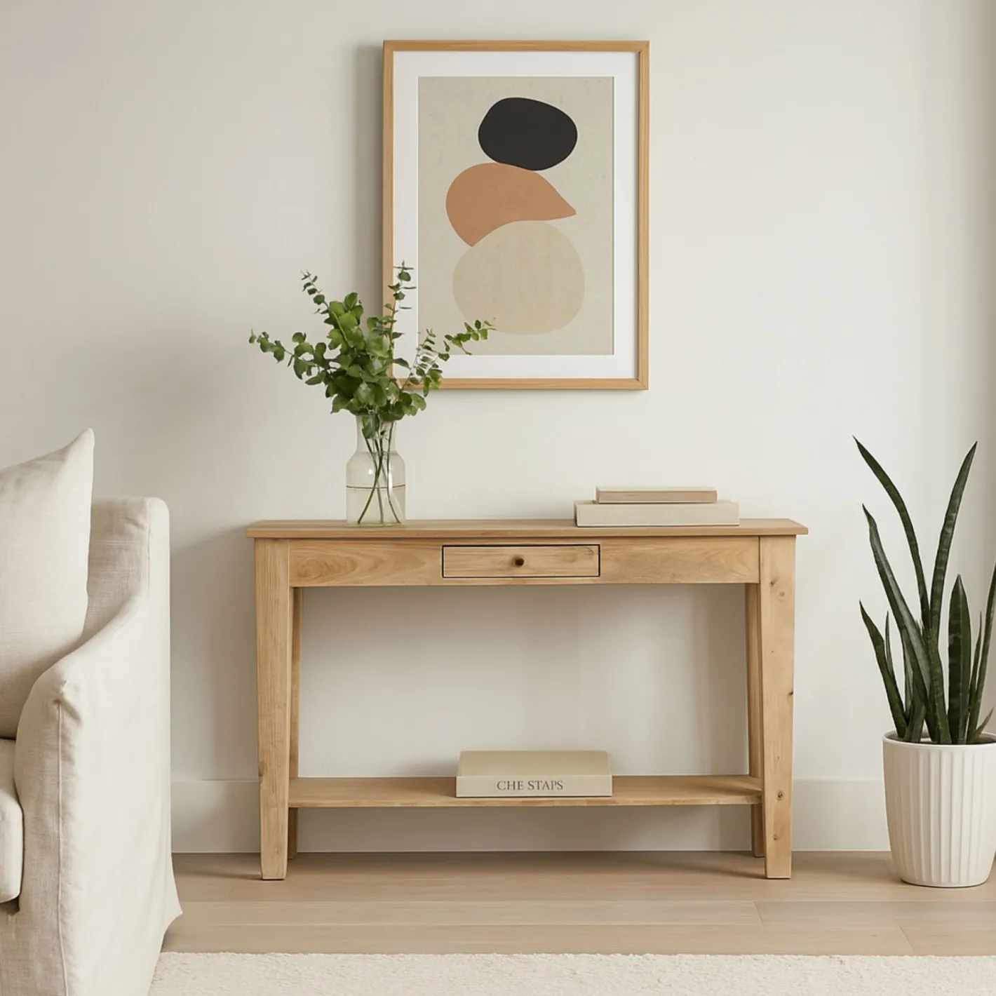 Consola de madera de mango Tallin 120x40x76cm^Casa Viva Outlet