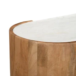 Consola de madera de mango y mármol Varsovia 135x40x80cm Clau&Chloe^Casa Viva Best