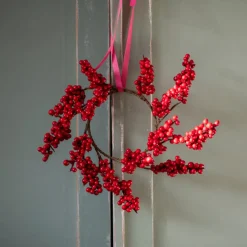 Corona decorativa bayas rojas Ø25cm^Casa Viva