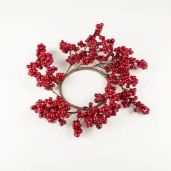 Corona decorativa bayas rojas Ø25cm^Casa Viva