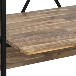 Escritorio con estantería de madera de acacia Aura 90x51x180cm^Casa Viva Online
