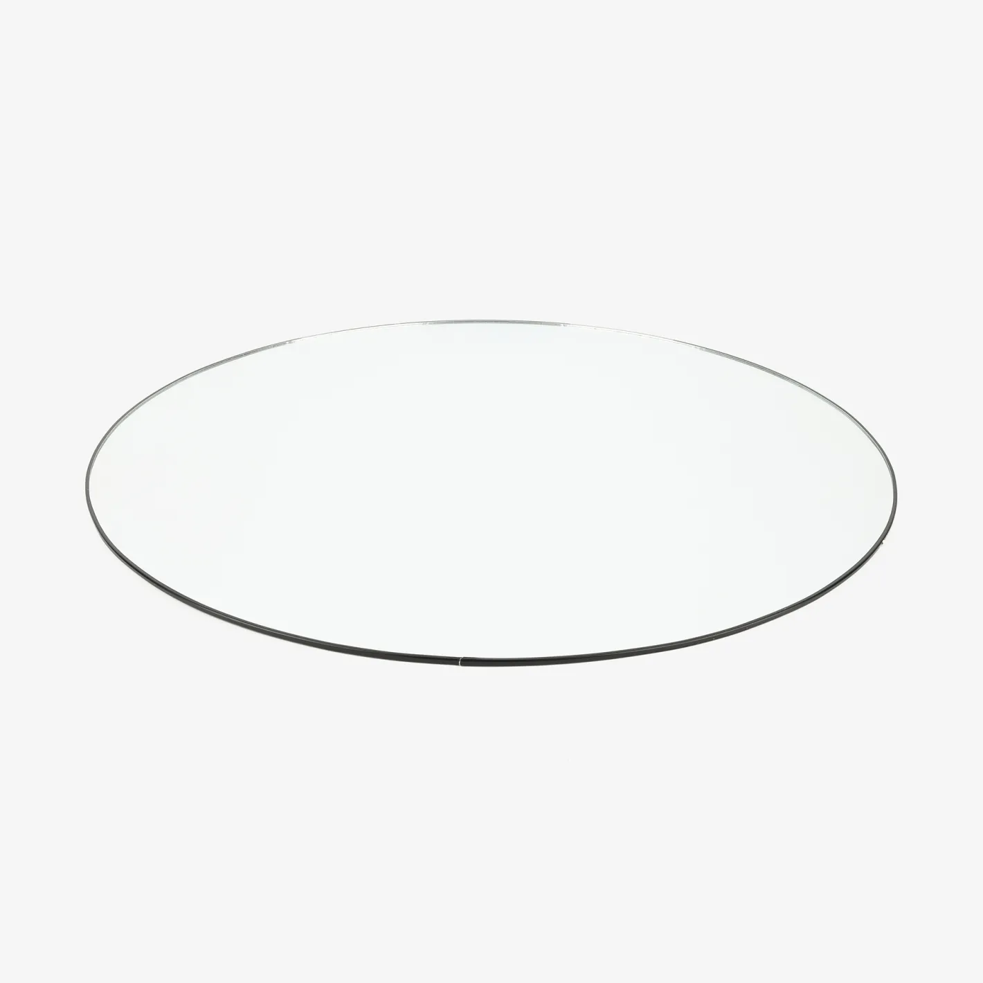 Espejo de pared redondo de metal negro Ø55cm^Casa Viva Clearance
