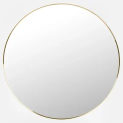 Espejo de pared redondo de metal dorado Orión Ø76cm^Casa Viva Sale