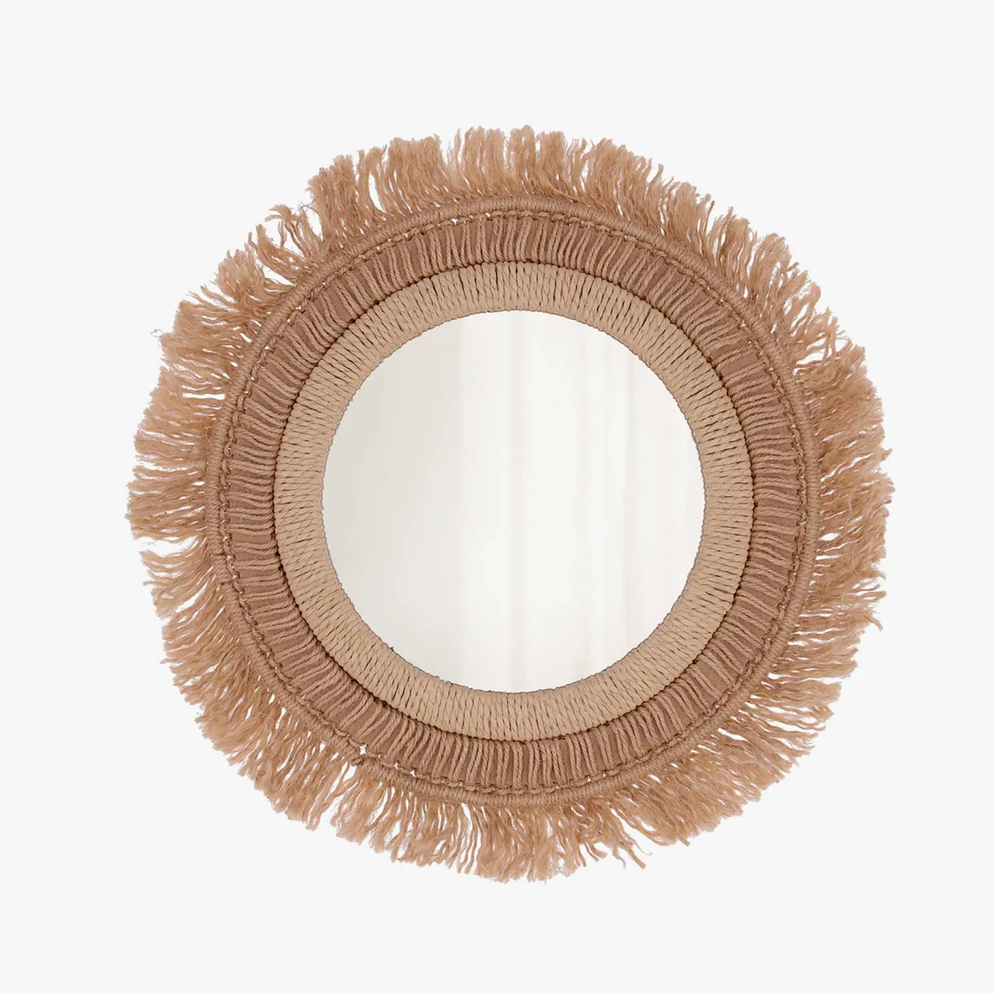 Espejo de pared redondo de yute Ø50cm Savanna^Casa Viva