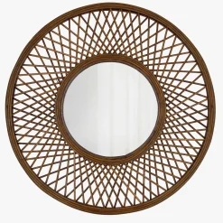 Espejo de pared redondo de ratan Ø59cm Savanna^Casa Viva Best