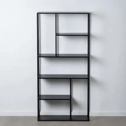 Estantería de acero negro Calista 90x30x188cm^Casa Viva Online