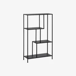 Estantería de metal negro Calista 65x25x110cm^Casa Viva Online