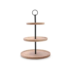 Expositor de bambú de 3 pisos Ø25/20/15cm^Casa Viva Sale