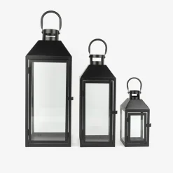 Farol de metal negro Fenjer Ø15x39cm^Casa Viva