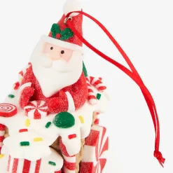 Figura decorativa de dolomita Santa Claus en tren 10,5cm^Casa Viva Outlet
