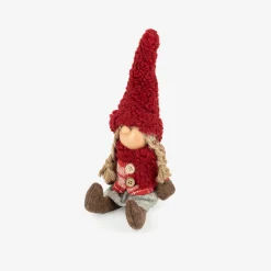 Figura decorativa Muñeca sentada con gorro 28cm^Casa Viva Best