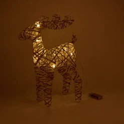 Figura decorativa Reno de luz LED gris 50cm^Casa Viva