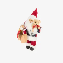Figura decorativa Santa Claus con bolsa regalos y peluche 30cm^Casa Viva Sale