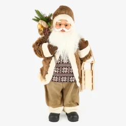 Figura decorativa Santa Claus con bolsa de regalos y trineo 60cm^Casa Viva Outlet