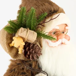 Figura decorativa Santa Claus con bolsa de regalos y trineo 60cm^Casa Viva Outlet