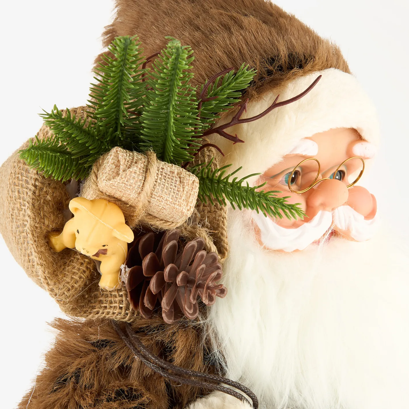 Figura decorativa Santa Claus con bolsa de regalos y trineo 60cm^Casa Viva Outlet