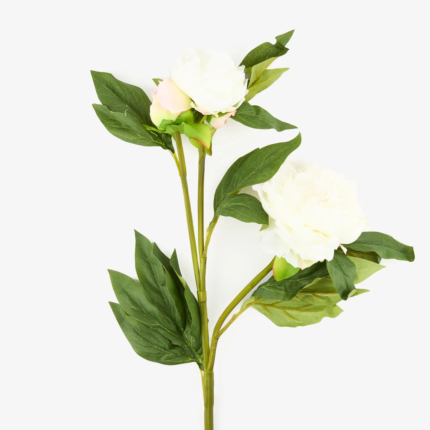 Flor artificial peonia blanca 72cm^Casa Viva Discount