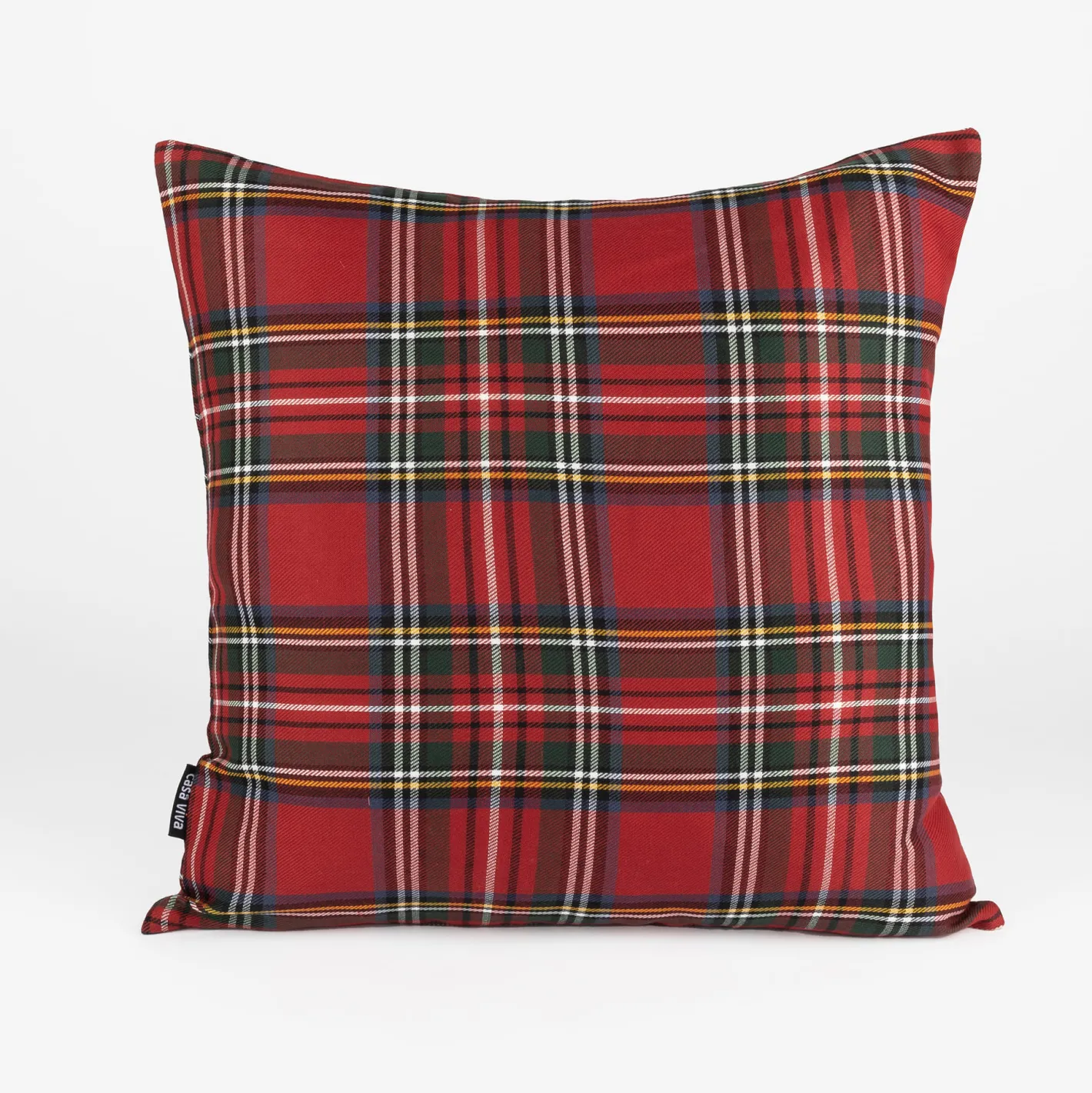 Funda cojín roja tartán 45x45cm^Casa Viva New
