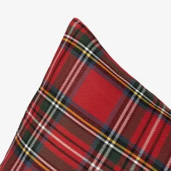 Funda cojín roja tartán 45x45cm^Casa Viva New