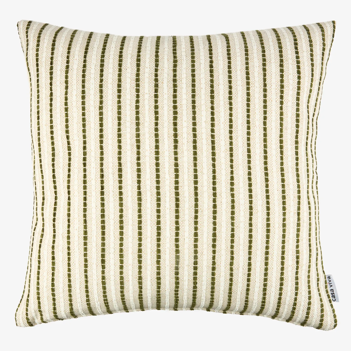 Funda de cojín beige y oliva Olan 45x45cm^Casa Viva