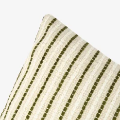 Funda de cojín beige y oliva Olan 45x45cm^Casa Viva