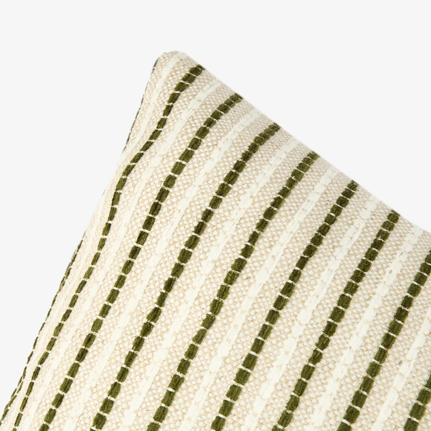 Funda de cojín beige y oliva Olan 45x45cm^Casa Viva