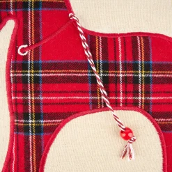 Funda de cojín Caballo balancín de tartán 45x45cm^Casa Viva Outlet