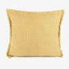 Funda de cojín de algodón amarilla Frida 45x45cm^Casa Viva Online