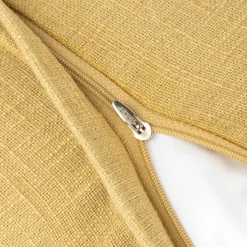 Funda de cojín de algodón amarilla Frida 45x45cm^Casa Viva Online