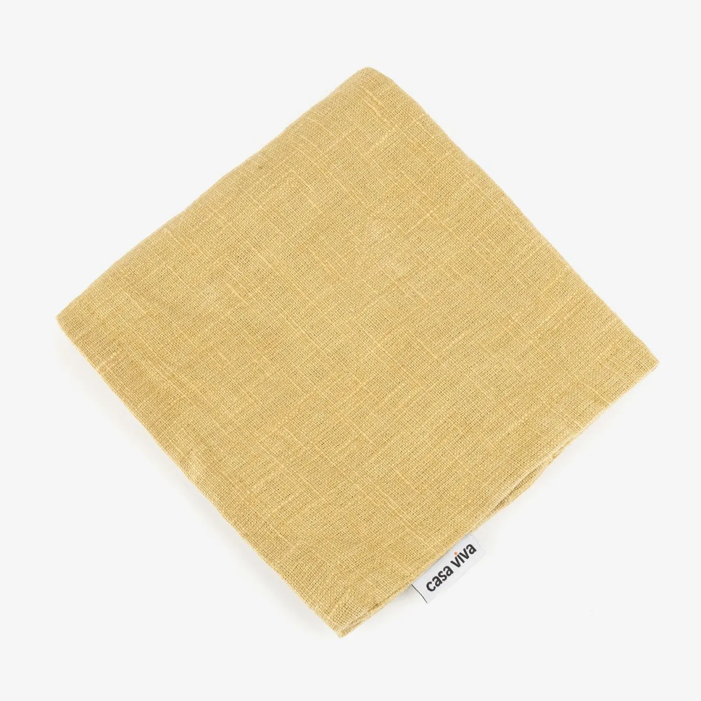 Funda de cojín de algodón amarilla Frida 45x45cm^Casa Viva Online