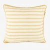 Funda de cojín de algodón con rayas amarillas Niza 45x45cm^Casa Viva Best