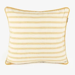 Funda de cojín de algodón con rayas amarillas Niza 45x45cm^Casa Viva Best