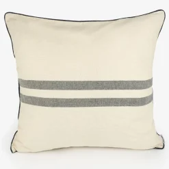 Funda de cojín de algodón con rayas azules Niza 60x60cm^Casa Viva New