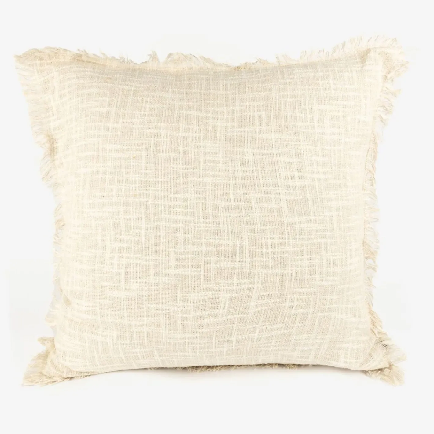 Funda de cojín de algodón con flecos Cuzco 60x60cm^Casa Viva Sale