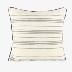 Funda de cojín de algodón con rayas azules Niza 45x45cm^Casa Viva New