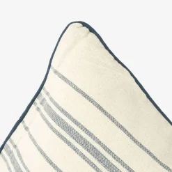 Funda de cojín de algodón con rayas azules Niza 45x45cm^Casa Viva New