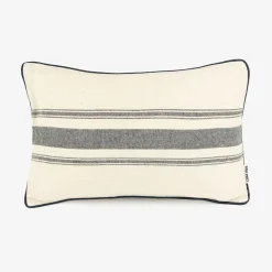 Funda de cojín de algodón con rayas azules Niza 30x45cm^Casa Viva