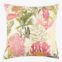 Funda de cojín de algodón cuadrada Coralia 45x45cm^Casa Viva New