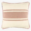 Funda de cojín de algodón rayas cobre Niza 45x45cm^Casa Viva