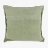 Funda de cojín de algodón verde Frida 45x45cm^Casa Viva Online